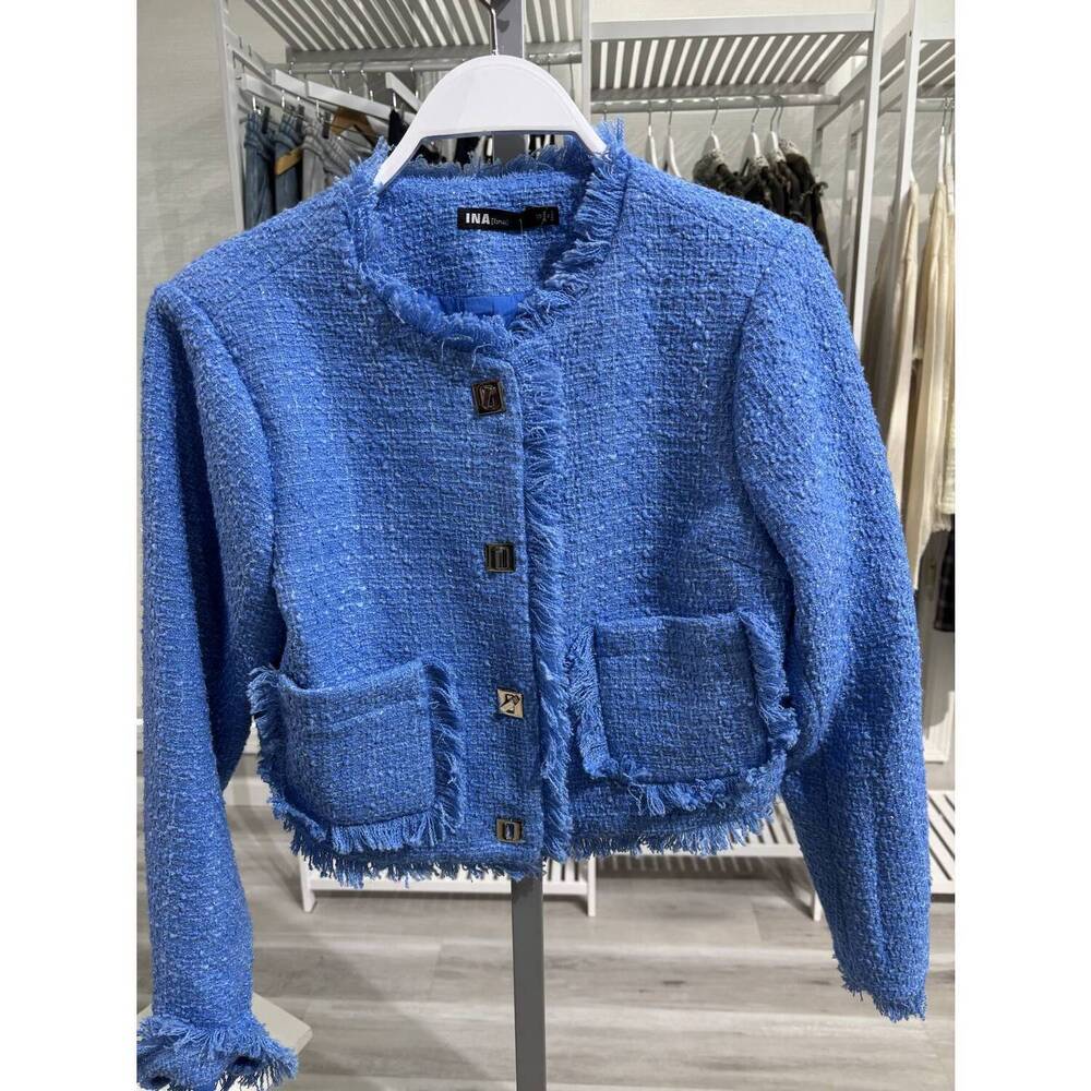 NEW INA women's tweed jacket in marine